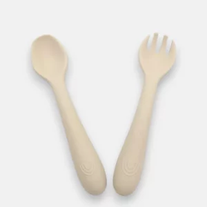 Talheres em silicone para bebes e crianças