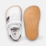 sapatilha crianca barefoot chetto branco preto frente e tras