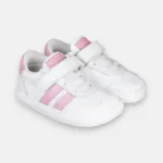 sapatilha crianca barefoot chetto branco rosa duas