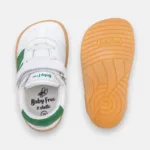 sapatilha crianca barefoot chetto branco verde frente costas