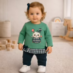 Fato Treino Bebé – Panda – Menina – 100% Português