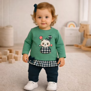 Fato Treino Bebé – Panda – Menina – 100% Português