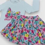 conjunto camisola borboleta bordada saia detalhes 2