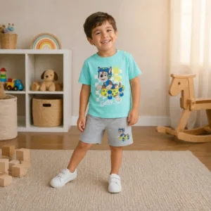 conjunto calcao shirt pup verde