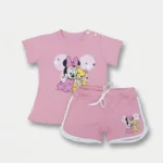 conjunto calcao tshirt mini rosa
