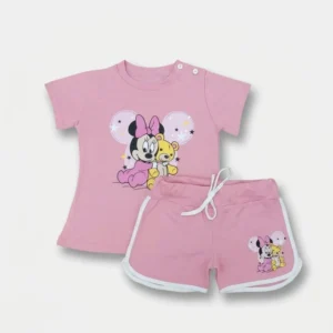 conjunto calcao tshirt mini rosa