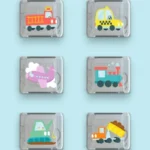 gpgs2 set 6 cubos glopals vehicles 2